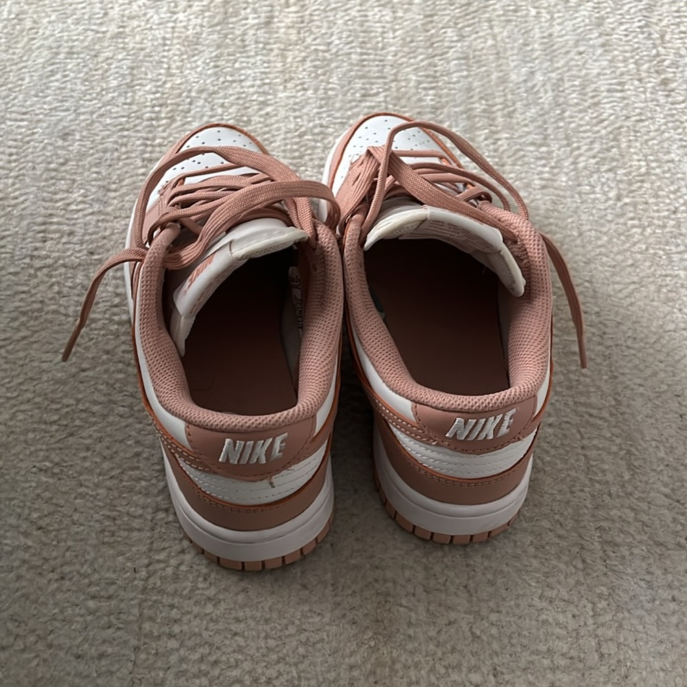 Nike Women's Pink and White Sneakers - Picture 3 of 5